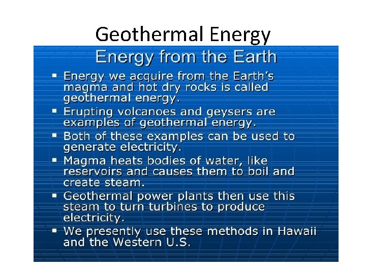Geothermal Energy 