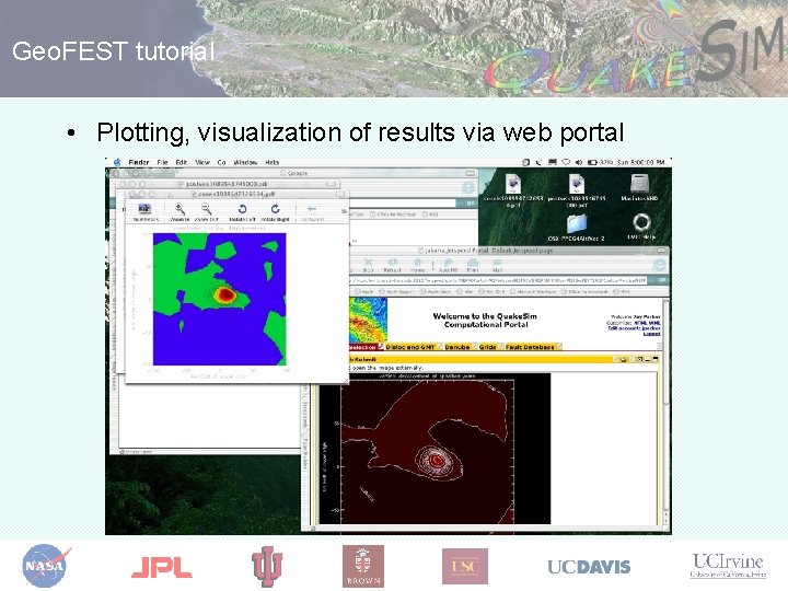 Geo. FEST tutorial • Plotting, visualization of results via web portal 