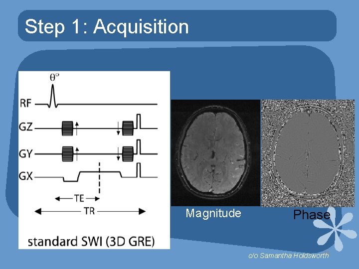 Step 1: Acquisition Magnitude 68 c/o Samantha Holdsworth 