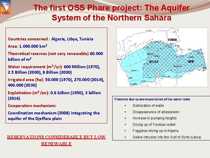 The first OSS Phare project: The Aquifer System of the Northern Sahara Countries concerned
