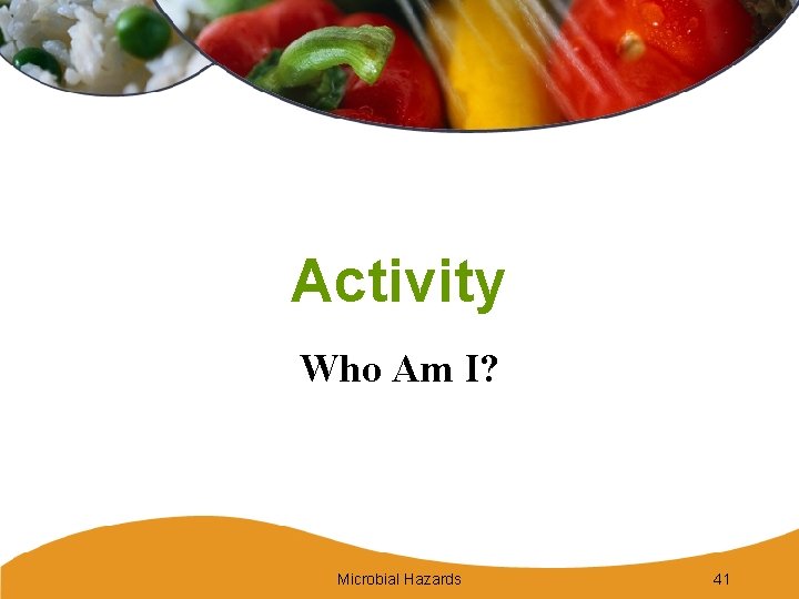 Activity Who Am I? Microbial Hazards 41 