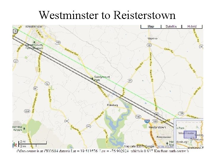 Westminster to Reisterstown 