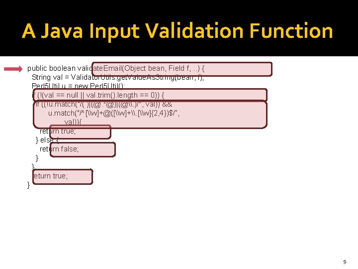 A Java Input Validation Function public boolean validate. Email(Object bean, Field f, . . A Java Input Validation Function public boolean validate. Email(Object bean, Field f, . .