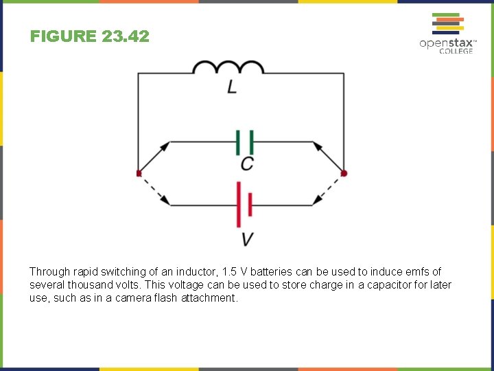 FIGURE 23. 42 Through rapid switching of an inductor, 1. 5 V batteries can