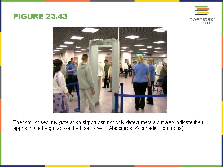FIGURE 23. 43 The familiar security gate at an airport can not only detect