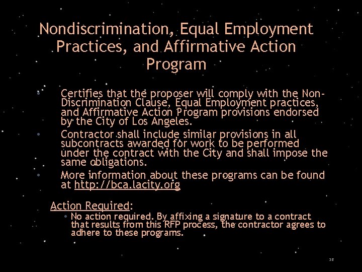 Nondiscrimination, Equal Employment Practices, and Affirmative Action Program • • • Certifies that the