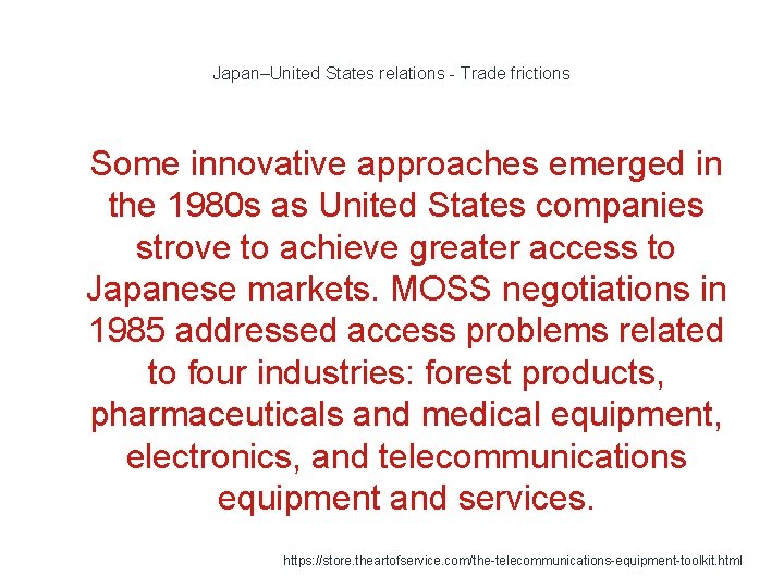 Japan–United States relations - Trade frictions 1 Some innovative approaches emerged in the 1980