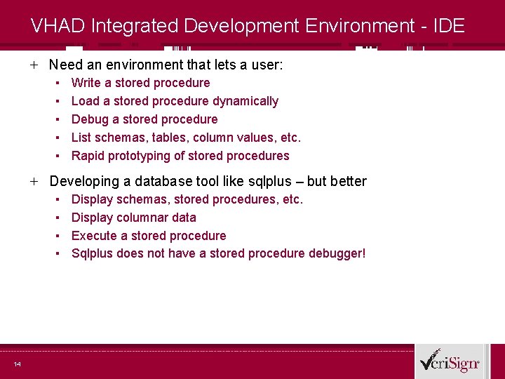 VHAD Integrated Development Environment - IDE + Need an environment that lets a user: