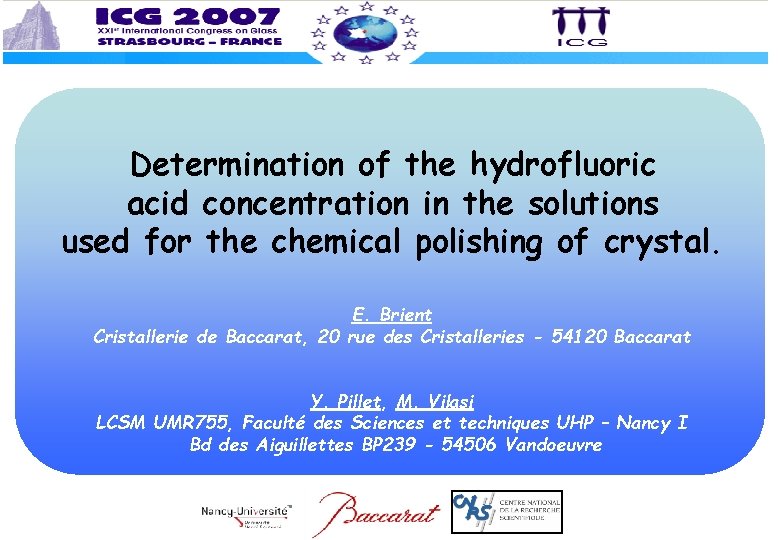 Determination of the hydrofluoric acid concentration in the solutions used for the chemical polishing