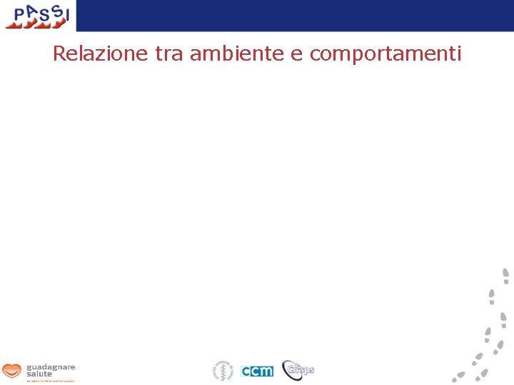 Relazione tra ambiente e comportamenti 