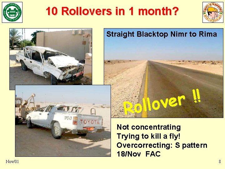 10 Rollovers in 1 month? Straight Blacktop Nimr to Rima ! ! r e