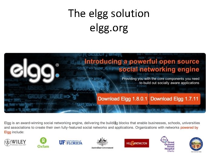 The elgg solution elgg. org The elgg solution elgg. org