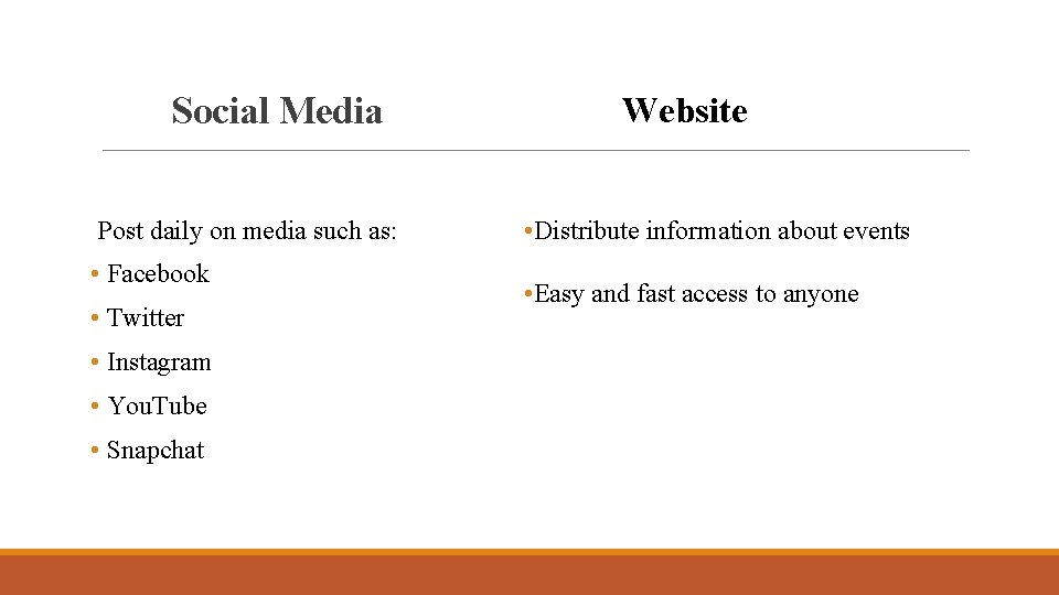 Social Media Post daily on media such as: • Facebook • Twitter • Instagram