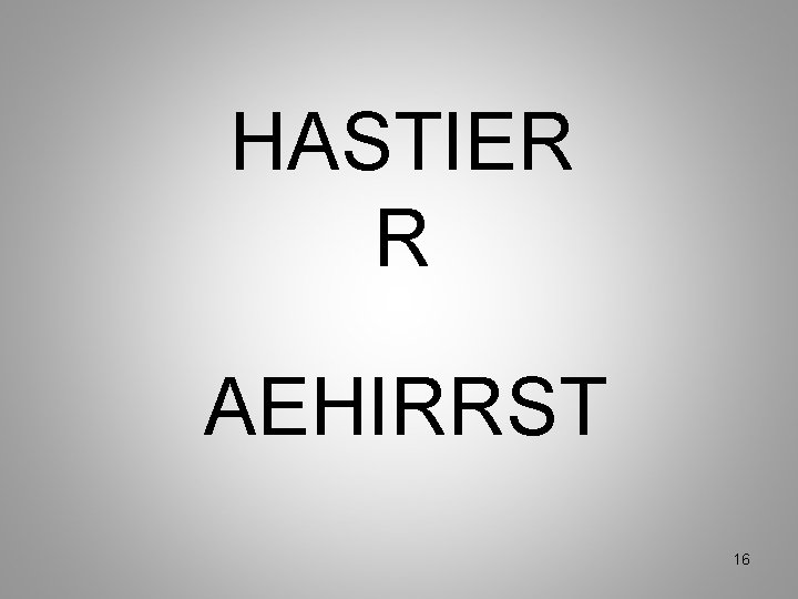 HASTIER R AEHIRRST 16 