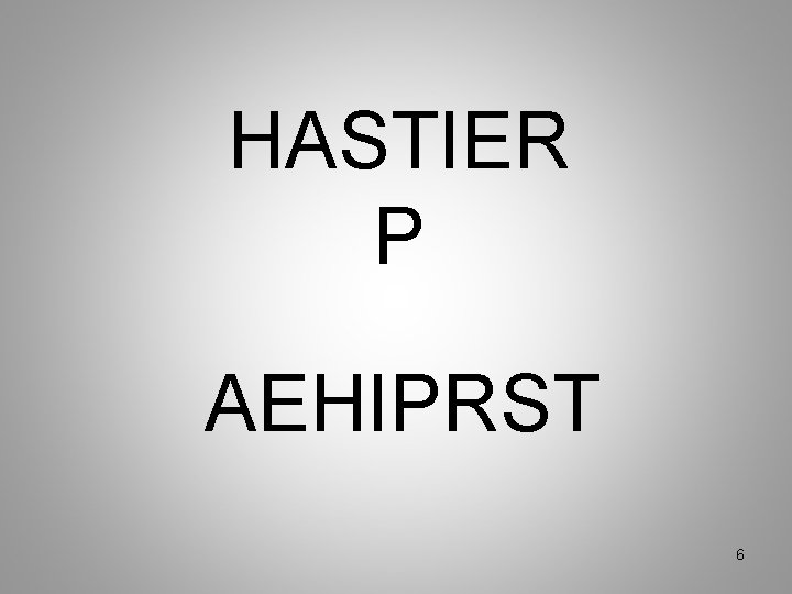 HASTIER P AEHIPRST 6 