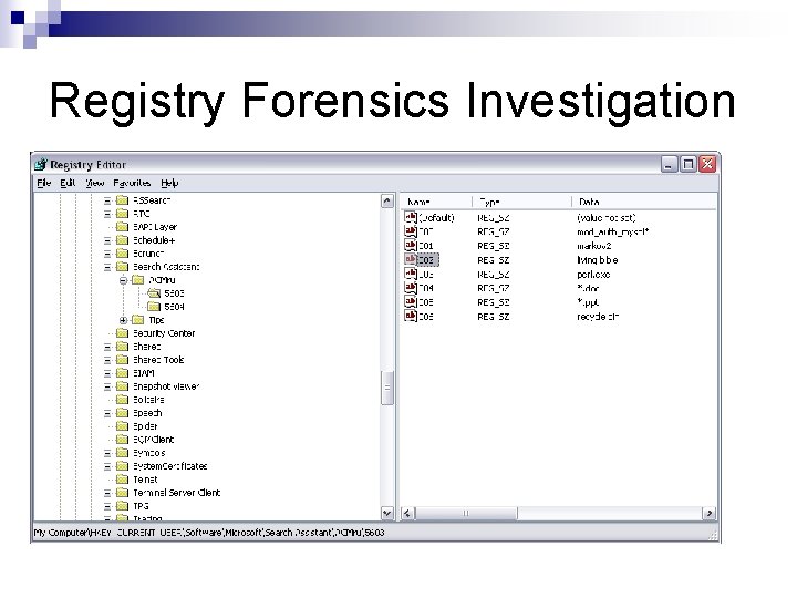 Registry Forensics Investigation 