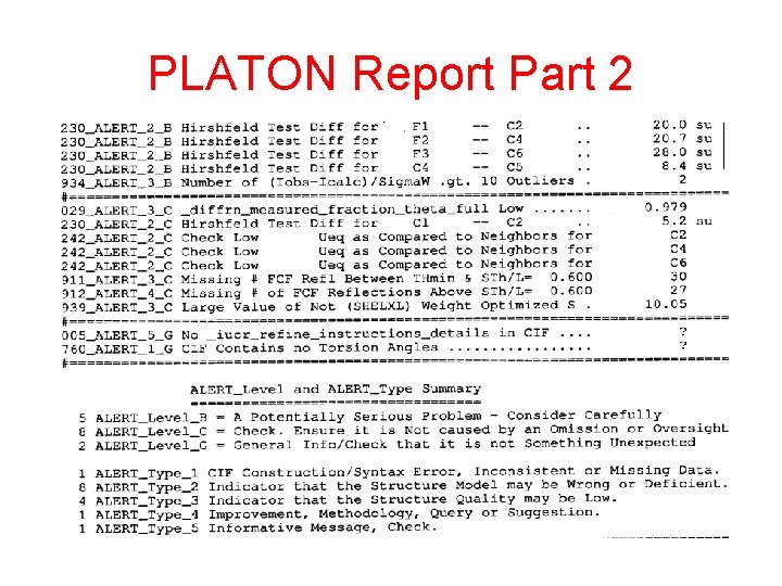 PLATON Report Part 2 
