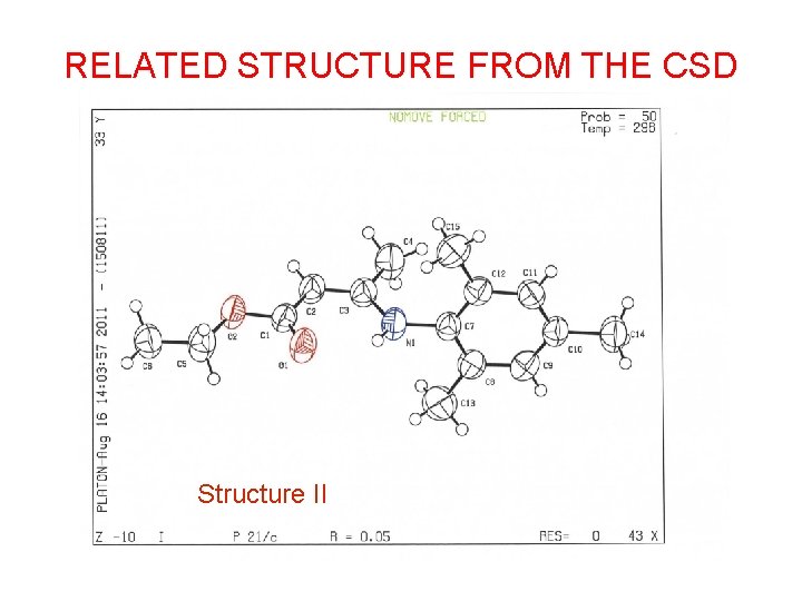 RELATED STRUCTURE FROM THE CSD Structure II 