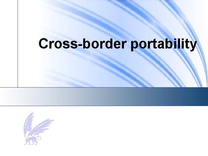 Cross-border portability 