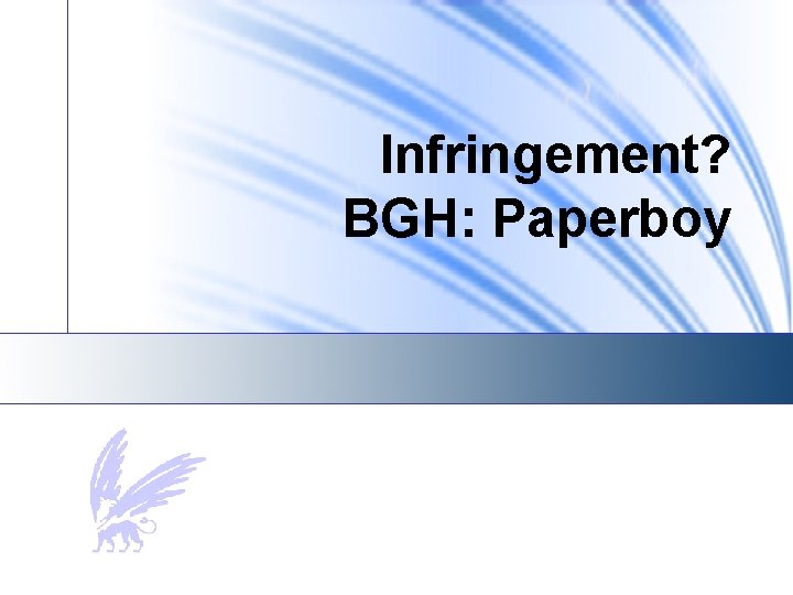 Infringement? BGH: Paperboy 