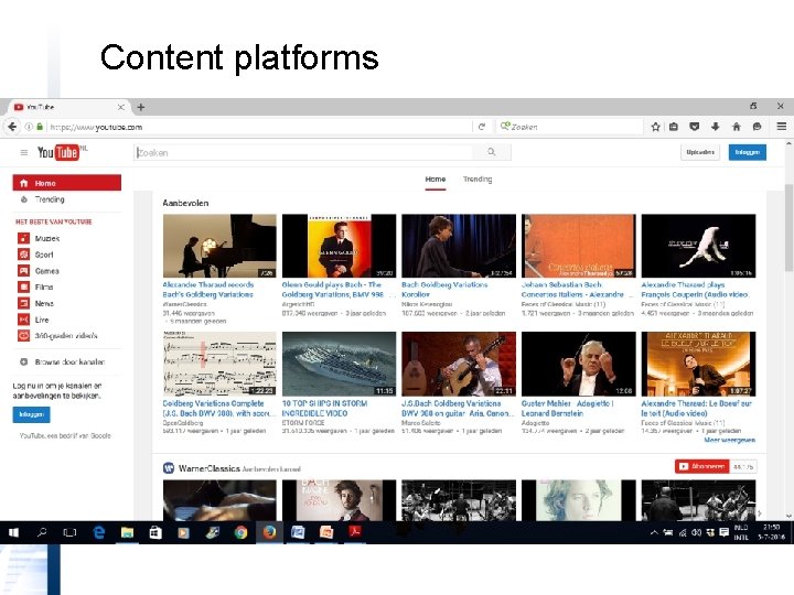 Content platforms 