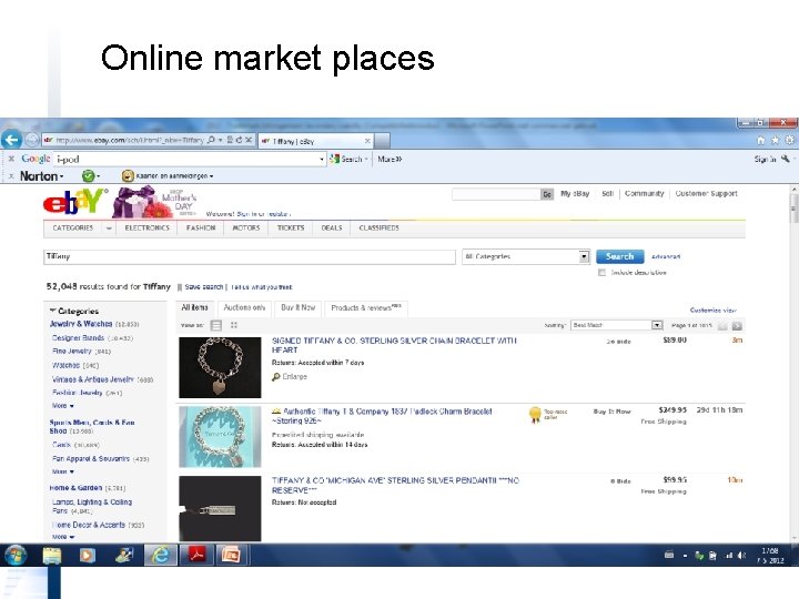 Online market places 