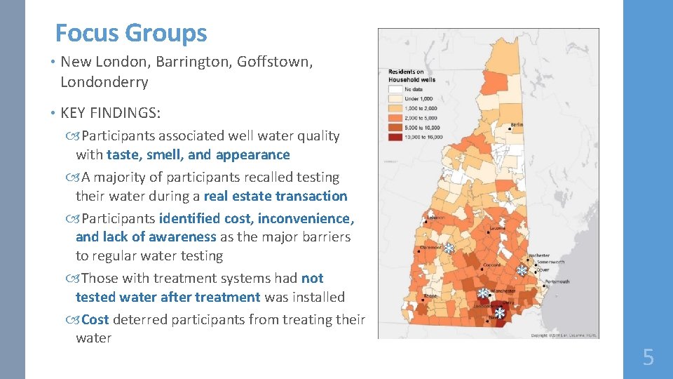 Focus Groups • New London, Barrington, Goffstown, Londonderry • KEY FINDINGS: Participants associated well