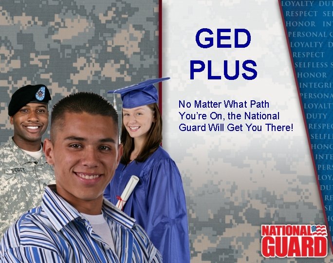 GED PLUS No Matter What Path You’re On, the National Guard Will Get You