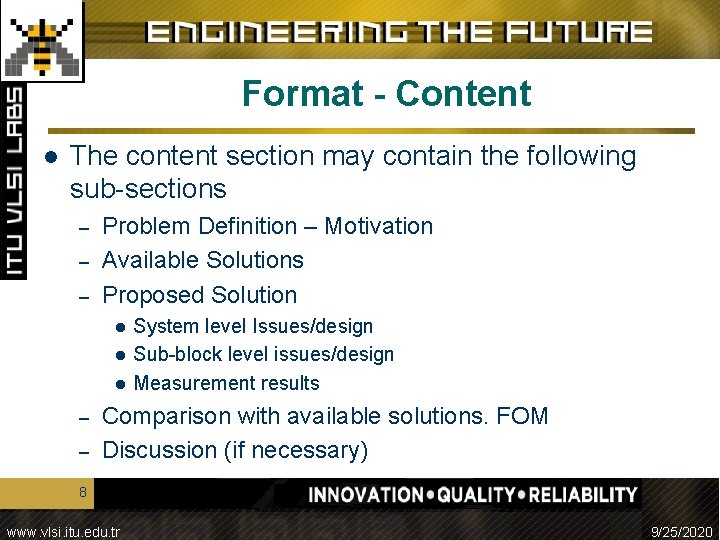 Presented By Format How to Prepare a Presentation Part 1 Format