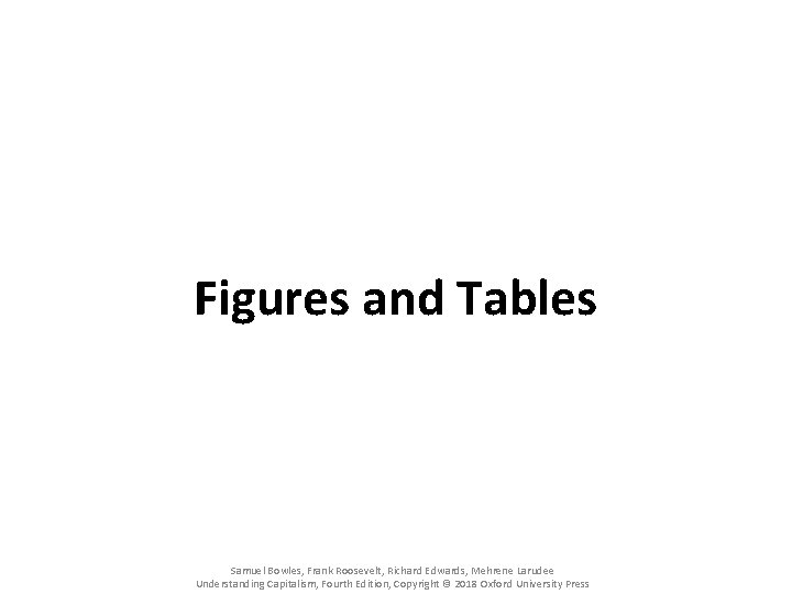 Figures and Tables Samuel Bowles, Frank Roosevelt, Richard Edwards, Mehrene Larudee Understanding Capitalism, Fourth