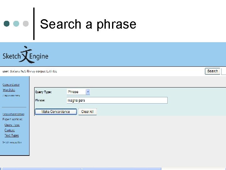 Search a phrase 27 