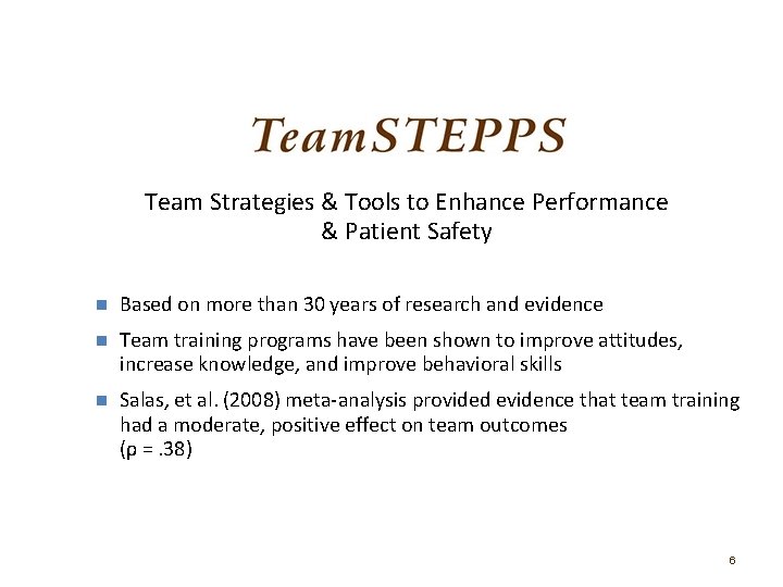 Team Strategies & Tools to Enhance Performance & Patient Safety n Based on more