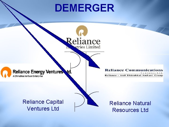 DEMERGER Reliance Capital Ventures Ltd Reliance Natural Resources Ltd 