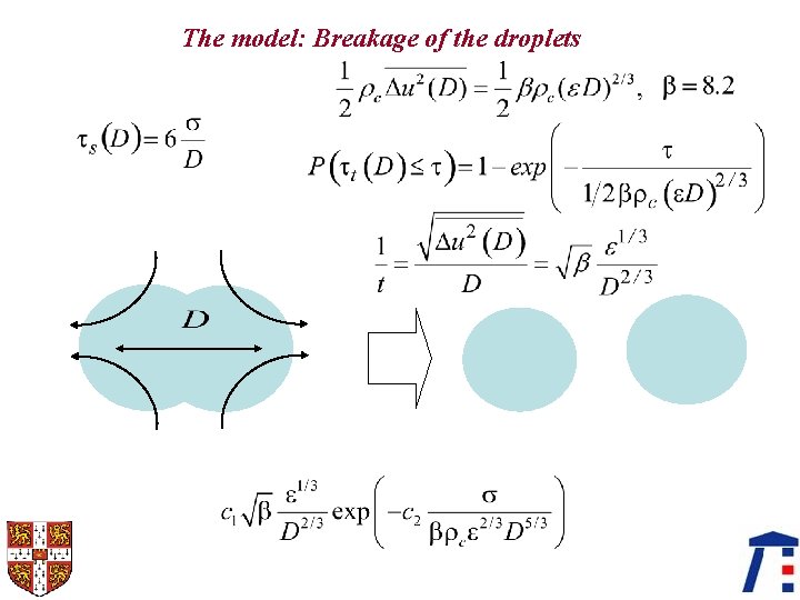 The model: Breakage of the droplets 