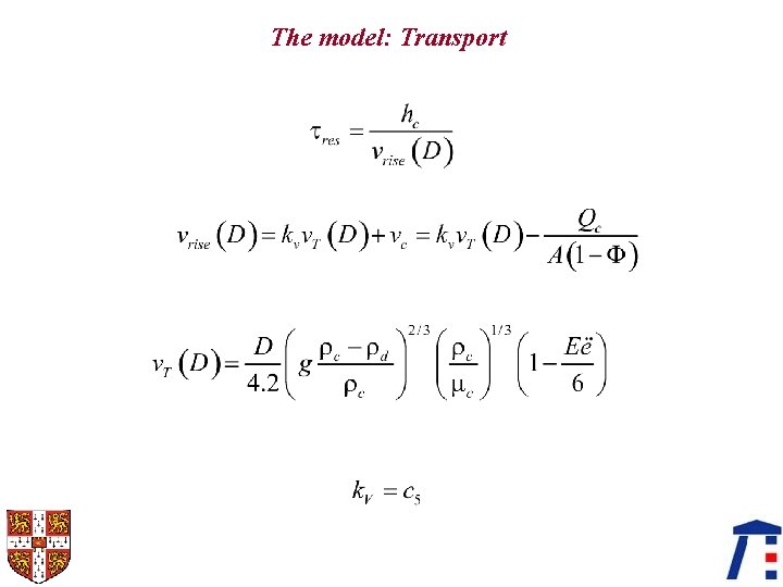 The model: Transport 