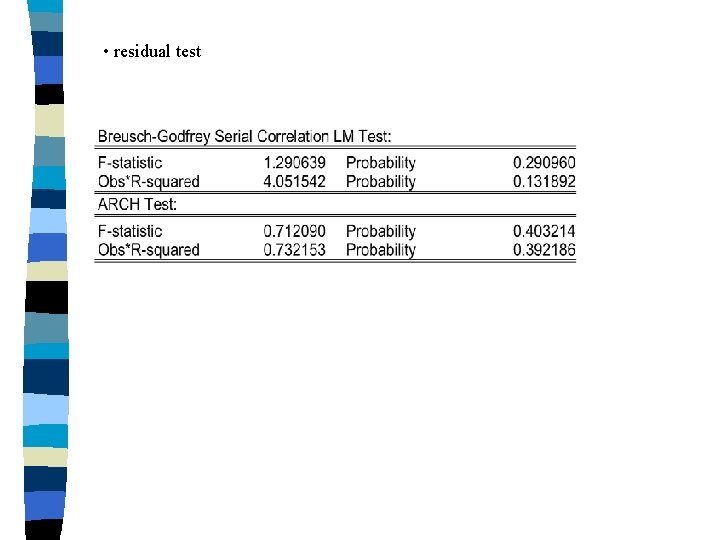  • residual test 