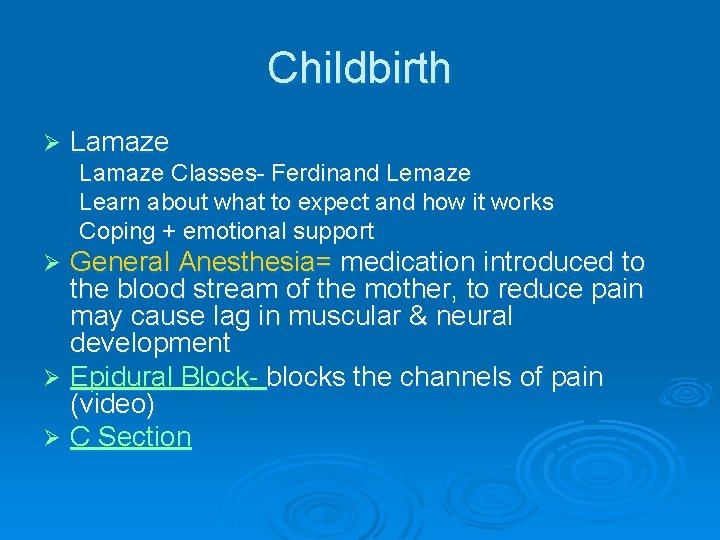 Childbirth Ø Lamaze Classes- Ferdinand Lemaze Learn about what to expect and how it
