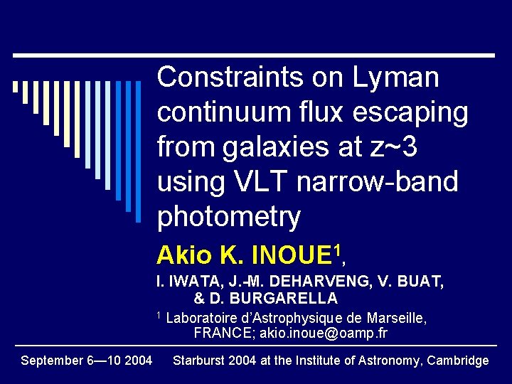 Constraints on Lyman continuum flux escaping from galaxies at z~3 using VLT narrow-band photometry