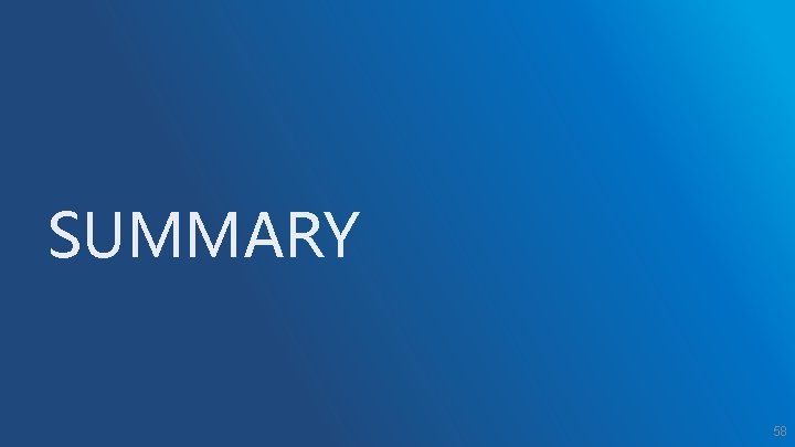 SUMMARY 58 SUMMARY 58