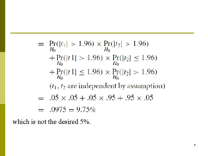 which is not the desired 5%. 9 
