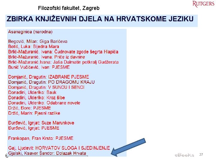 Filozofski fakultet, Zagreb Tefko Saracevic 27 