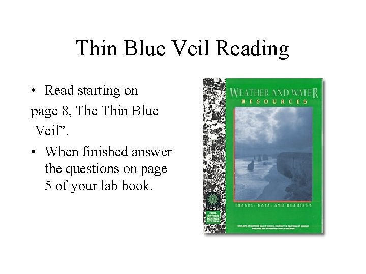 Thin Blue Veil Reading • Read starting on page 8, The Thin Blue Veil”. Thin Blue Veil Reading • Read starting on page 8, The Thin Blue Veil”.