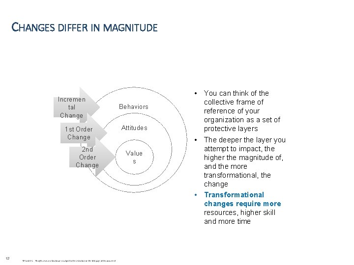 CHANGES DIFFER IN MAGNITUDE Incremen tal Change 1 st Order Change 2 nd Order
