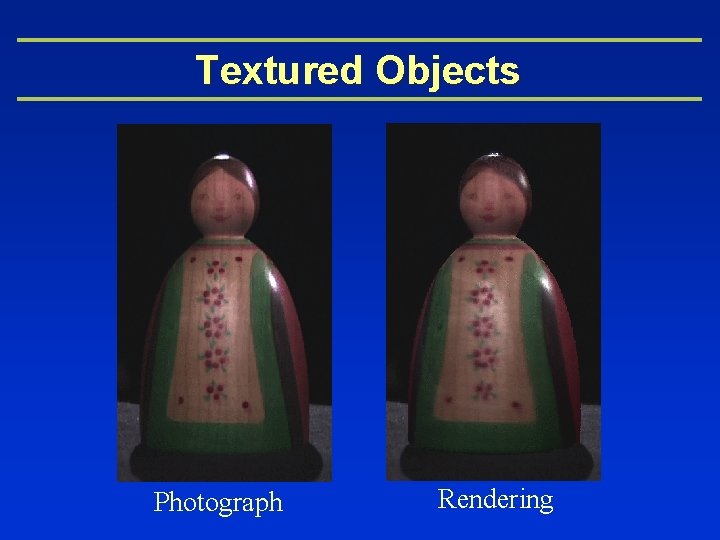 Textured Objects Photograph Rendering 