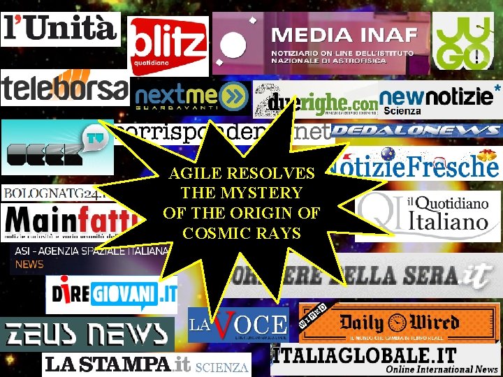 AGILE RESOLVES THE MYSTERY OF THE ORIGIN OF COSMIC RAYS 