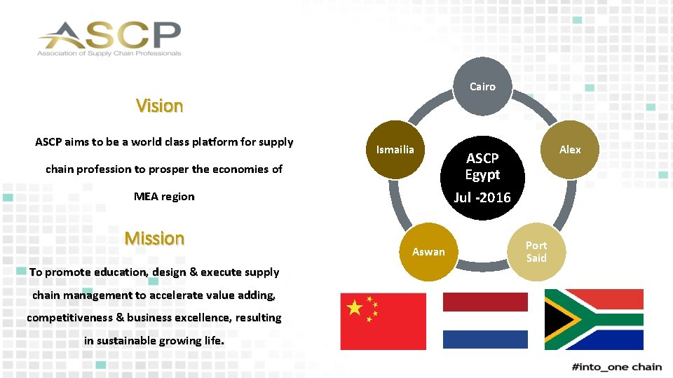 Cairo Vision ASCP aims to be a world class platform for supply Ismailia chain
