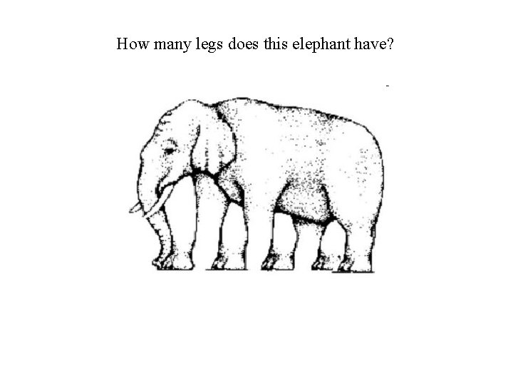 How many legs does this elephant have? How many legs does this elephant have?