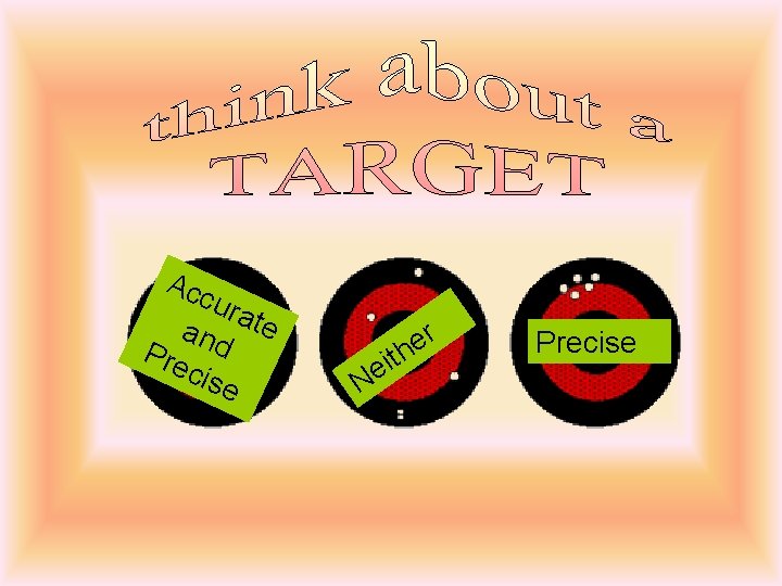 Acc ura and te Pre cis e i e N r e th Precise