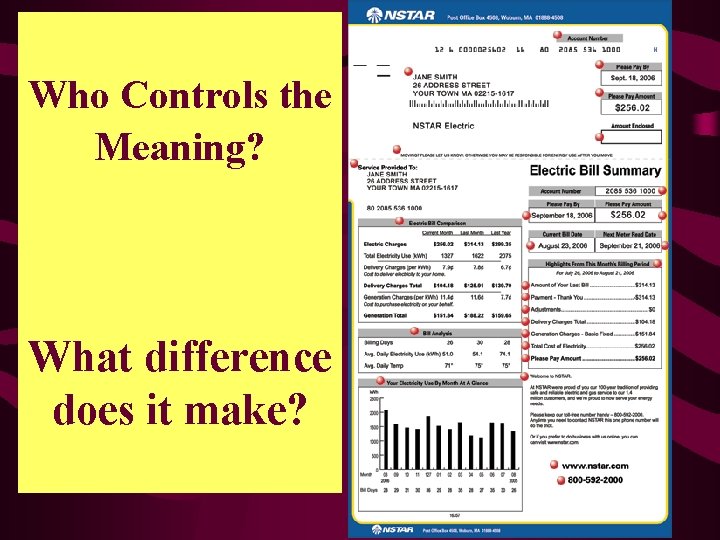 Who Controls the Meaning? What difference does it make? 