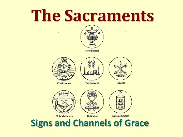 The Sacraments Signs and Channels of Grace 